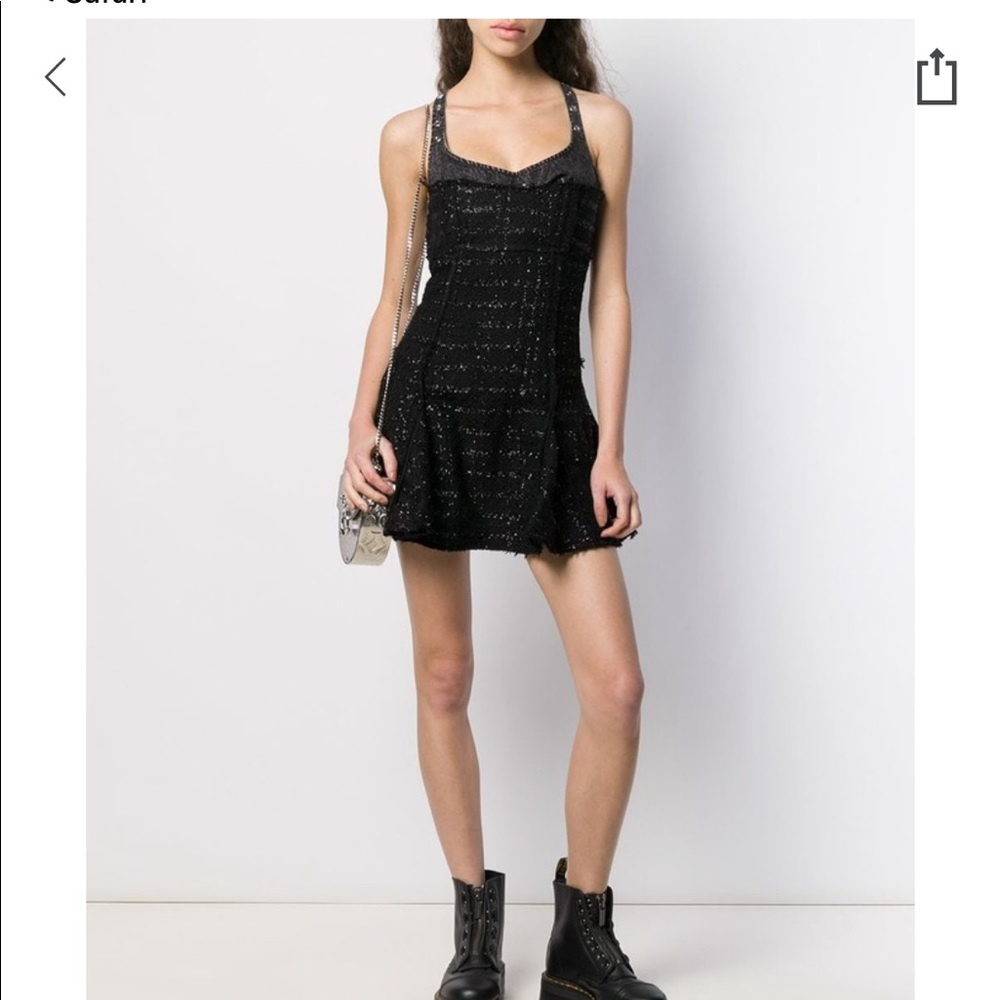 Diesel tweed flared mini dress